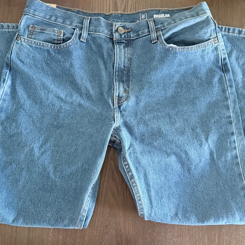 George Men's Straight Leg Light Blue Jeans